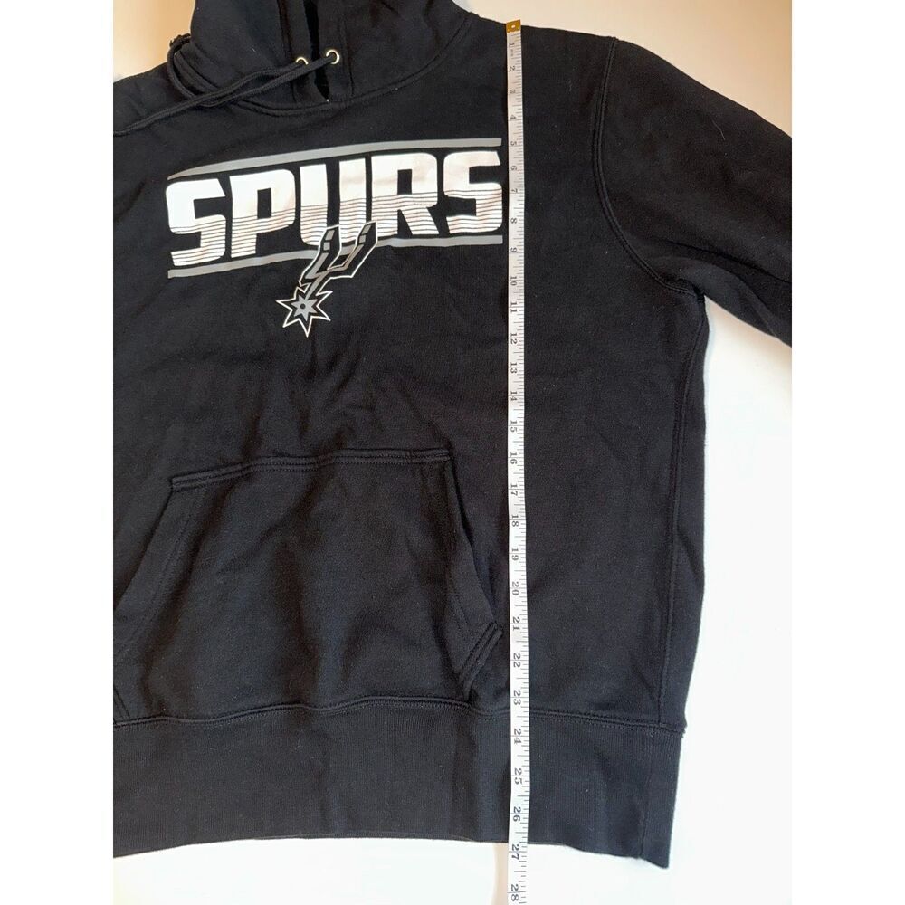 San Antonio Spurs Hoodie Black Size L NBA Pullover Sweatshirt 26.5" - Picture 6 of 6